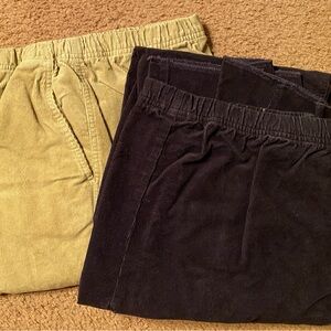 Two pair heavyweight Lands' End Corduroy pants